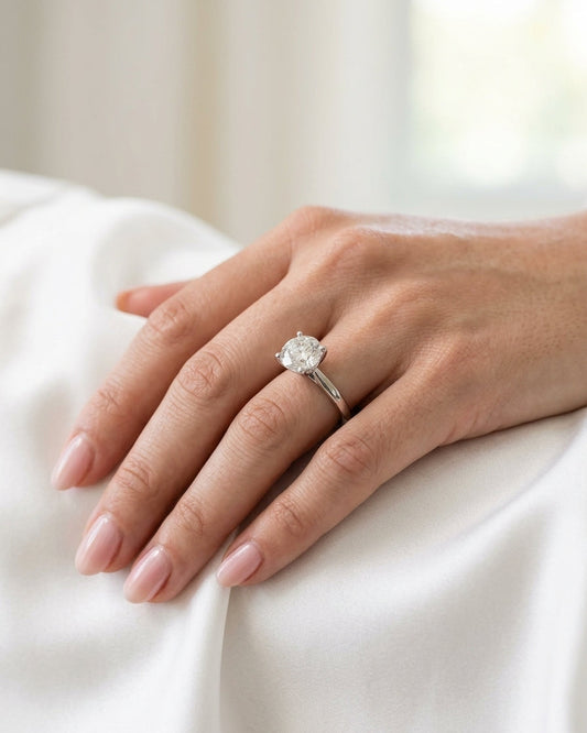 solitaire engagement ring — Luxury Bridal Jewelry Close-up | Generated by Modelize