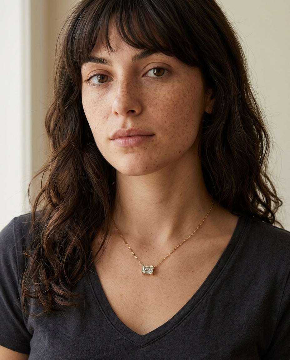 Pendant Necklace — On Model - Jewelry Portrait | Generated by Modelize