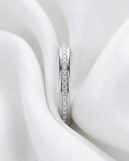 Eternity ring — Minimalist White Cloth Jewelry Set | Generated by Modelize