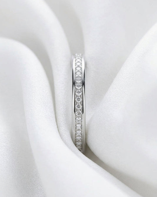 Eternity ring — Minimalist White Cloth Jewelry Set | Generated by Modelize