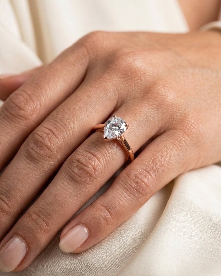Solitaire Ring — Luxury Bridal Jewelry Close-up | Generated by Modelize