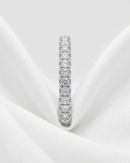Diamond eternity ring — Minimalist White Cloth Jewelry Set | Generated by Modelize