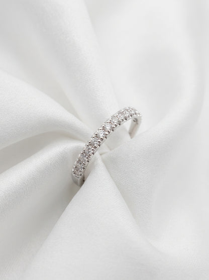 Eternity band ring — Minimalist White Cloth Jewelry Set | Generated by Modelize