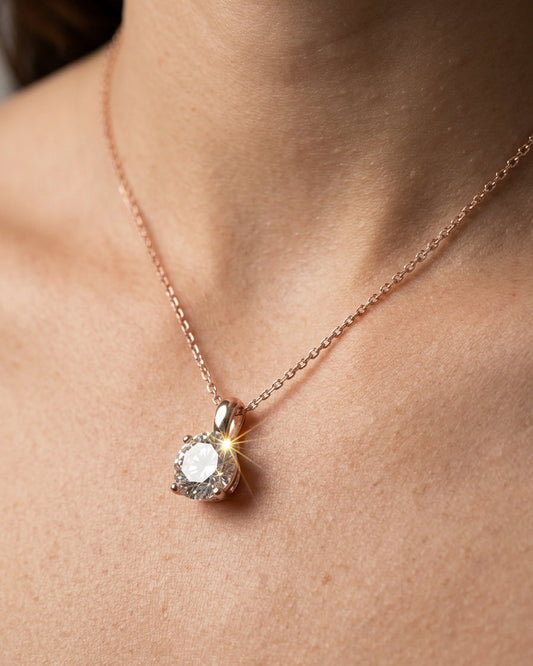 Pendant Necklace — Luxury Bridal Jewelry Close-up | Generated by Modelize