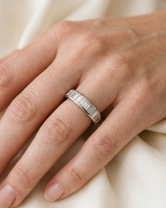 Eternity Band / Wedding Ring — Luxury Bridal Jewelry Close-up | Generated by Modelize