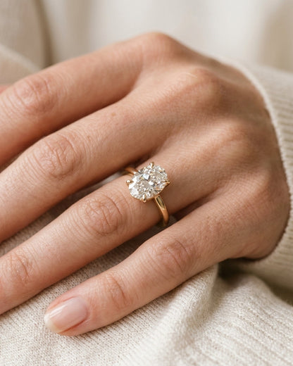 Oval Diamond Engagement Ring — Luxury Bridal Jewelry Close-up | Generated by Modelize