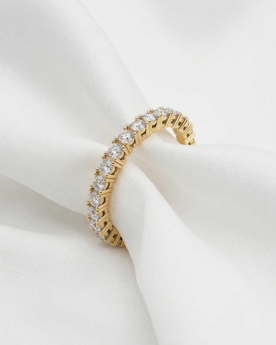 Eternity ring — Minimalist White Cloth Jewelry Set | Generated by Modelize