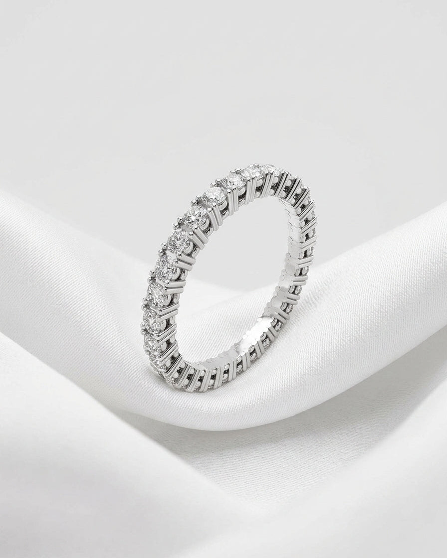 Eternity Ring — Minimalist White Cloth Jewelry Set | Generated by Modelize