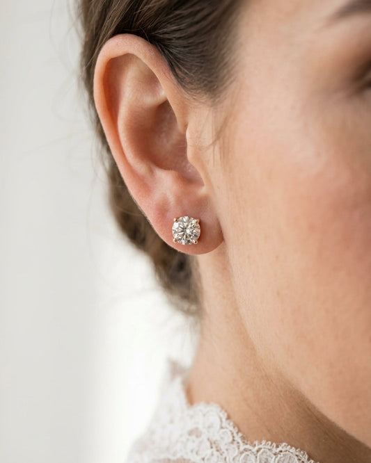 Stud Earring — Luxury Bridal Jewelry Close-up | Generated by Modelize