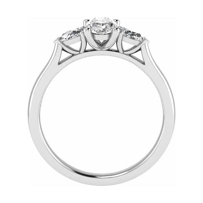 Oval & Pear Platinum Lab Grown Diamond Trilogy - Lester & Brown