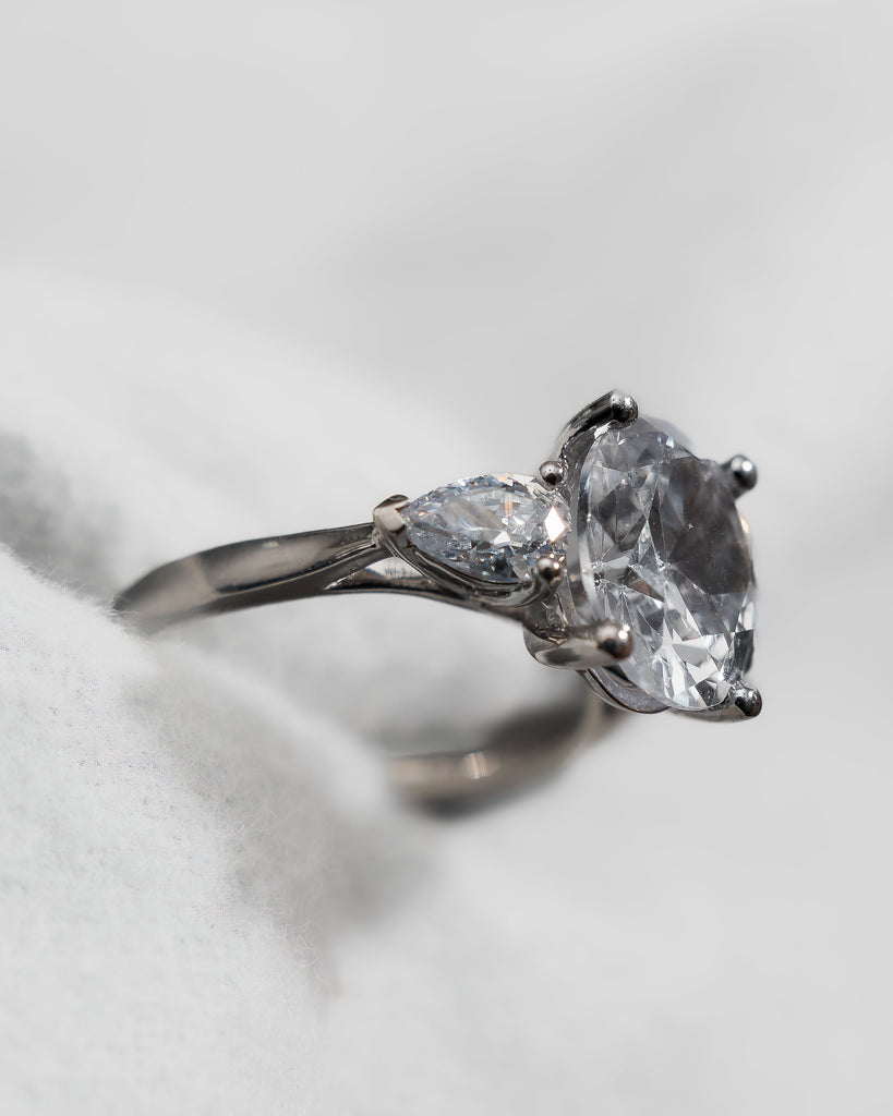 Oval & Pear Platinum Lab Grown Diamond Trilogy - Lester & Brown