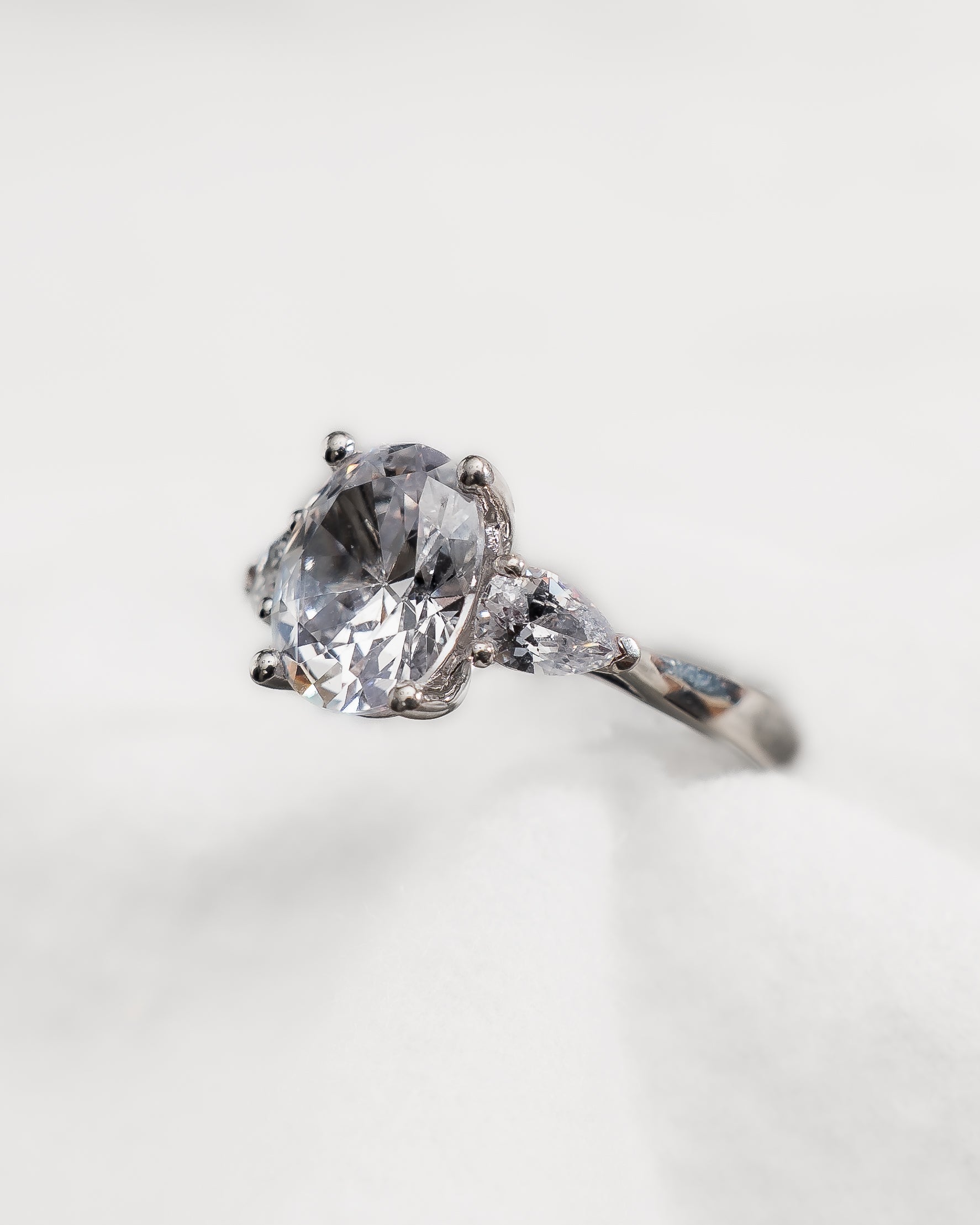 Oval & Pear Platinum Lab Grown Diamond Trilogy - Lester & Brown