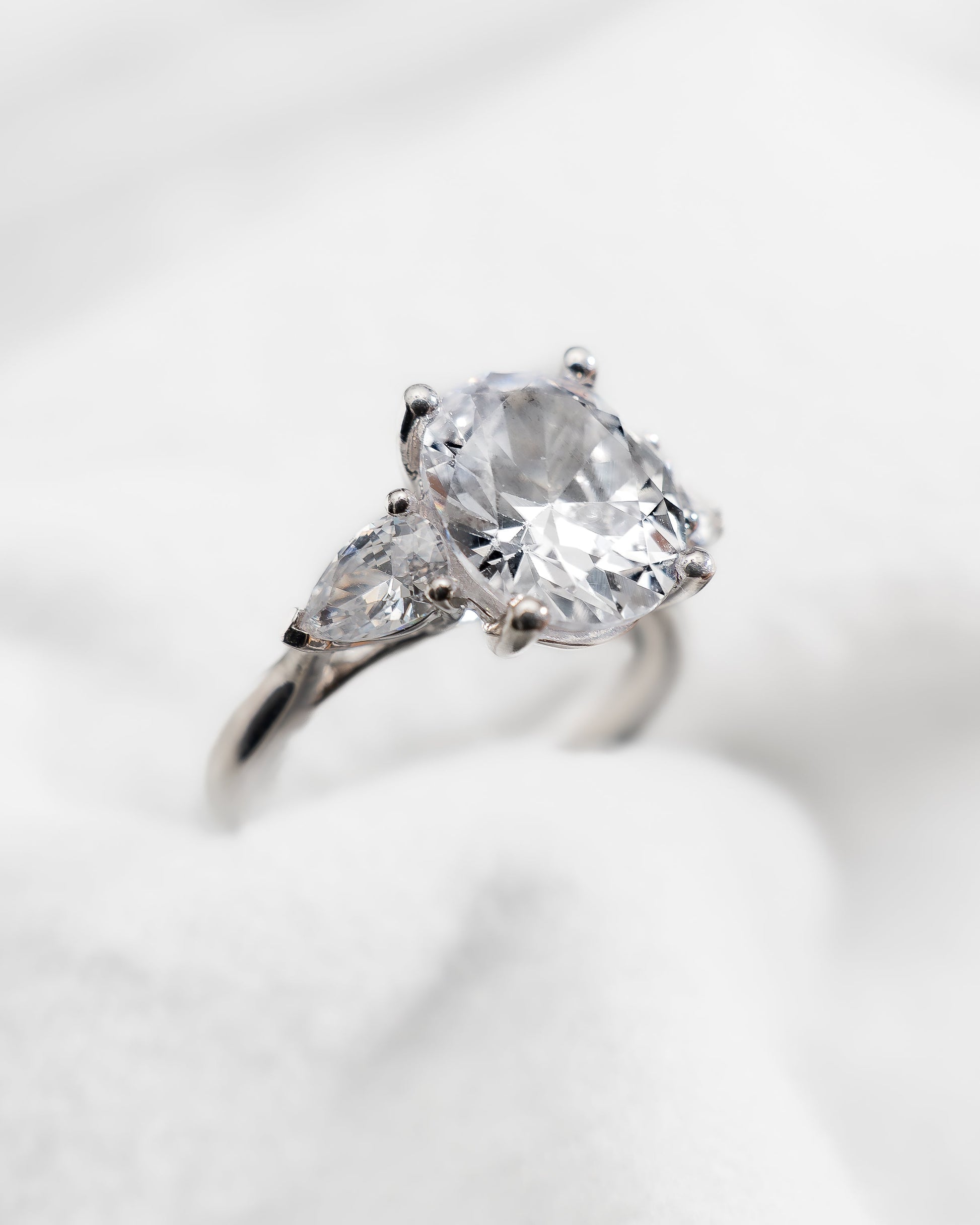 Oval & Pear Platinum Lab Grown Diamond Trilogy - Lester & Brown