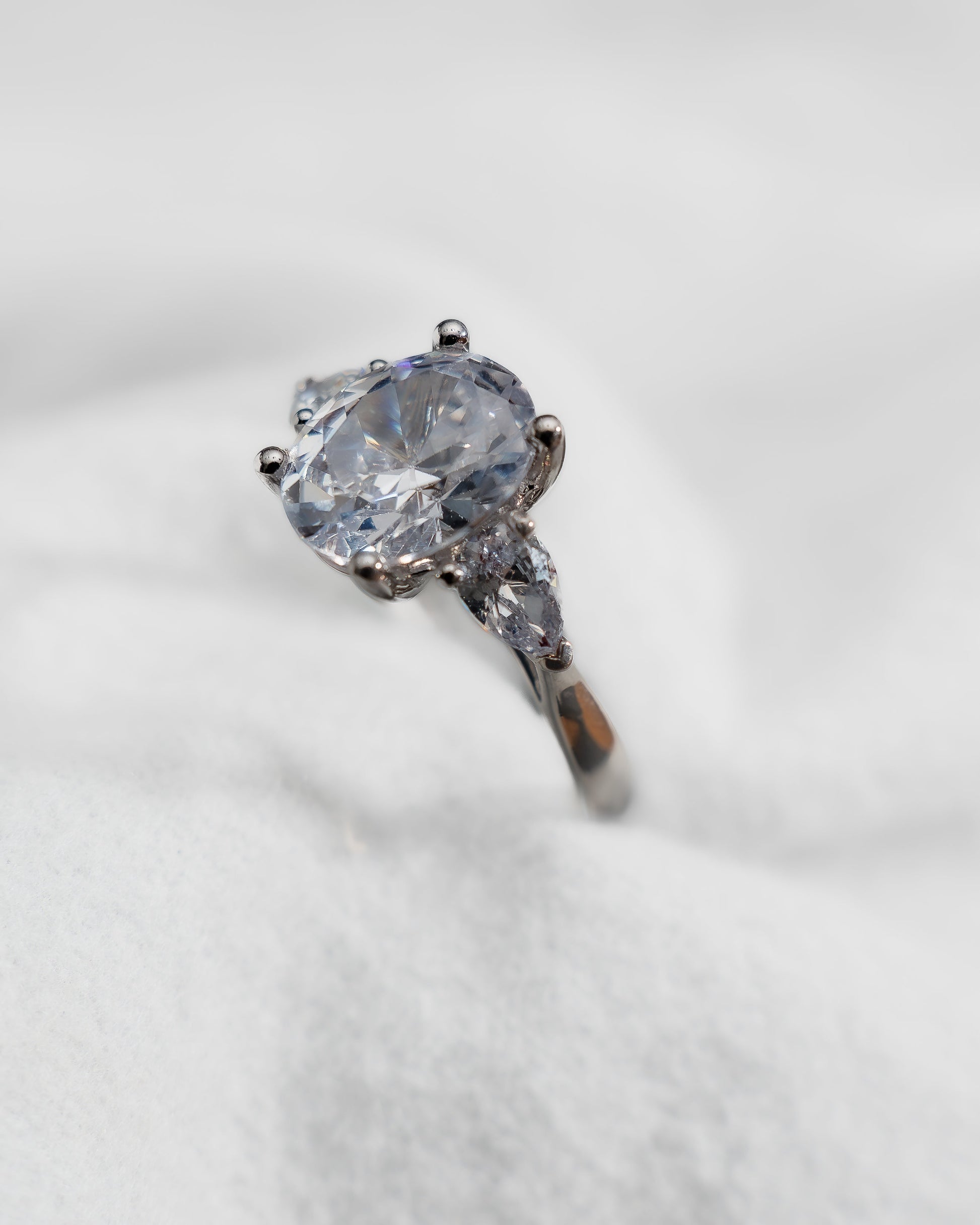 Oval & Pear Platinum Lab Grown Diamond Trilogy - Lester & Brown