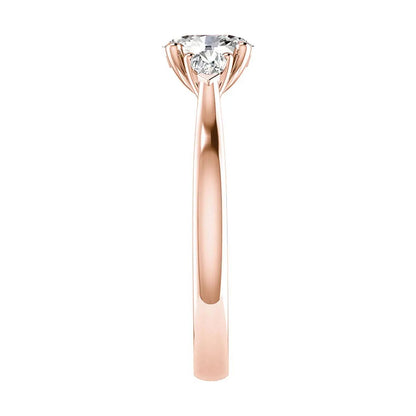 Oval & Pear Rose Gold Lab Grown Diamond Trilogy - Lester & Brown