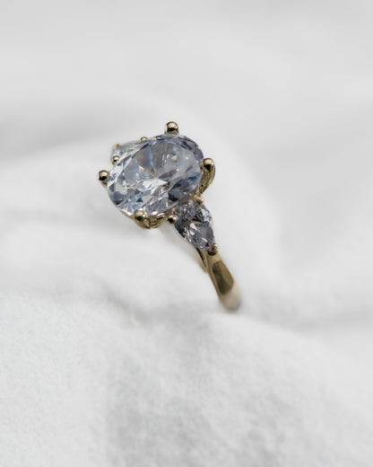Oval & Pear Yellow Gold Lab Grown Diamond Trilogy - Lester & Brown