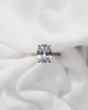 Oval Rose Gold Lab Grown Diamond Set Shoulders (Hidden Halo) - Lester & Brown