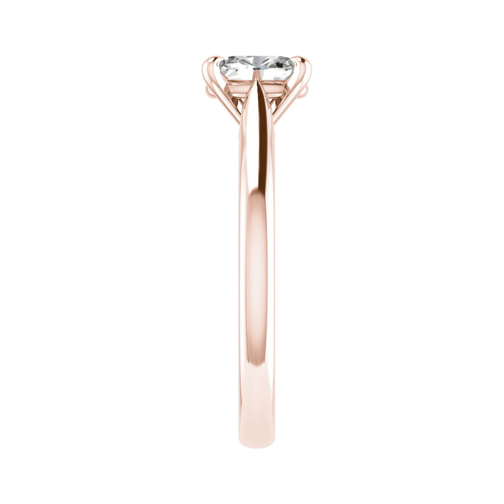 Oval Rose Gold Lab Grown Diamond Solitaire - Lester & Brown