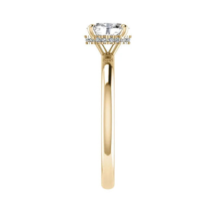 Oval Yellow Gold Lab Grown Diamond (Hidden Halo) - Lester & Brown