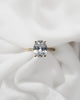 Oval Yellow Gold Lab Grown Diamond Set Shoulders (Hidden Halo) - Lester & Brown