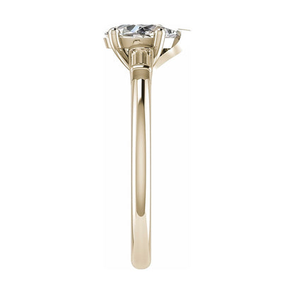Pear & Tapered Baguette | Yellow Gold Lab Grown Diamond Trilogy Engagement Ring - Lester & Brown