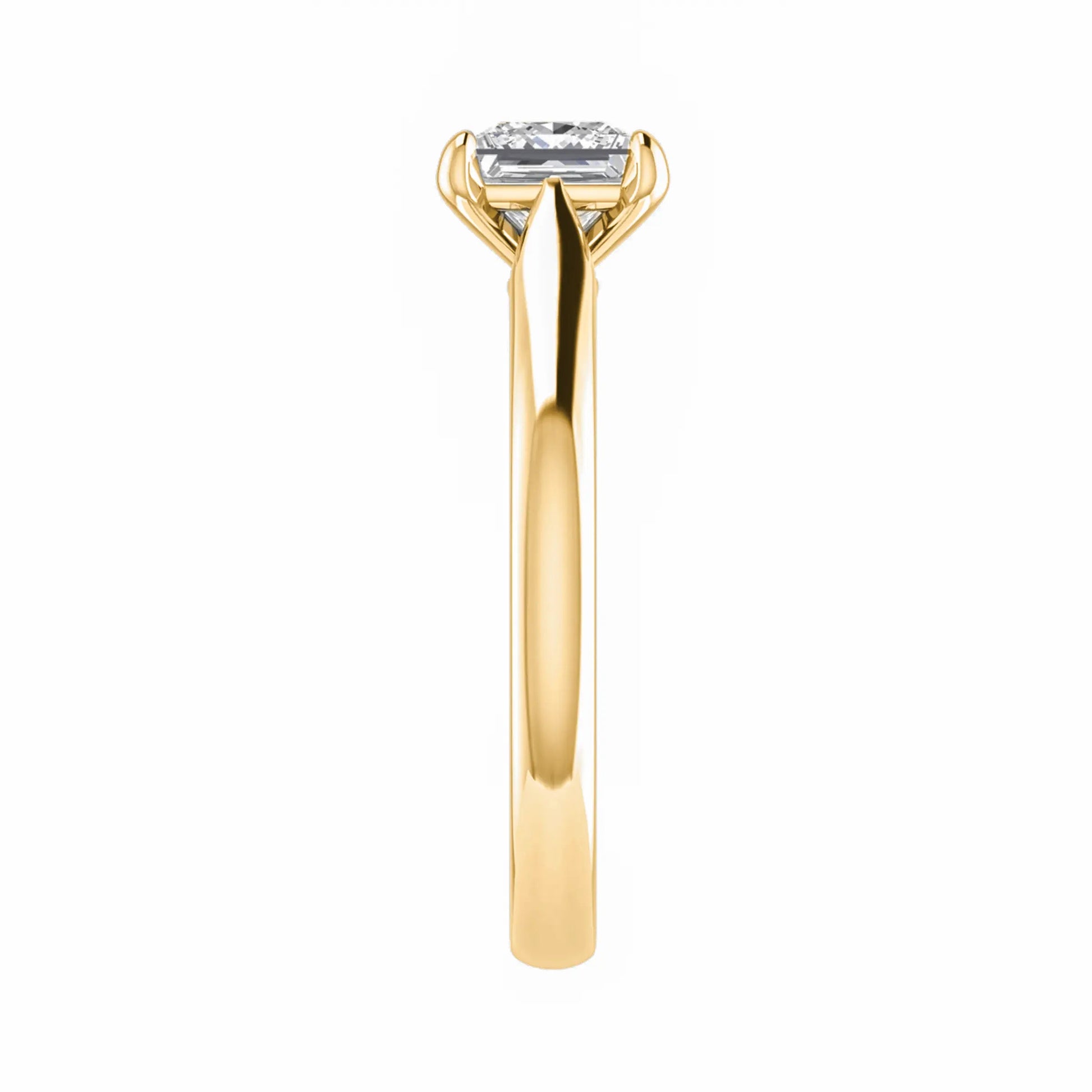 Princess Yellow Gold Lab Grown Diamond Solitaire - Lester & Brown