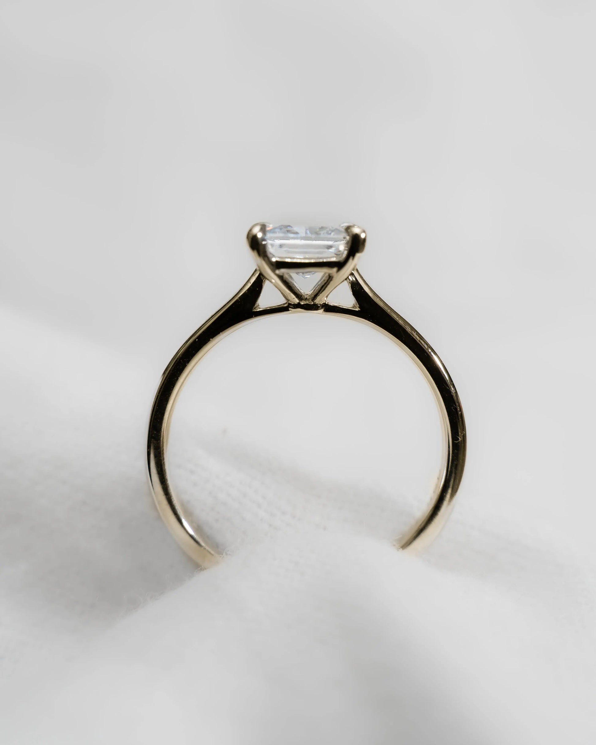 Princess Yellow Gold Lab Grown Diamond Solitaire - Lester & Brown