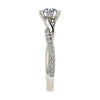 Round 18K White Gold Lab Grown Diamond Set Shoulders - Lester & Brown