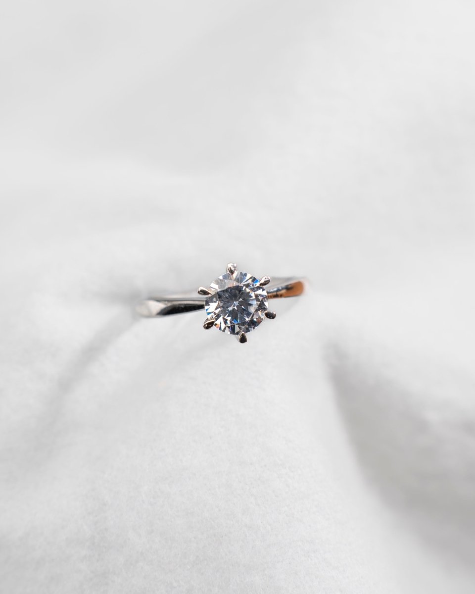 Round Platinum Lab Grown Diamond Solitaire - Lester & Brown
