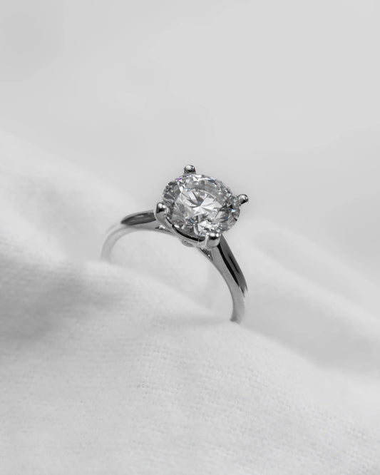 Round Platinum Lab Grown Diamond Solitaire - Lester & Brown