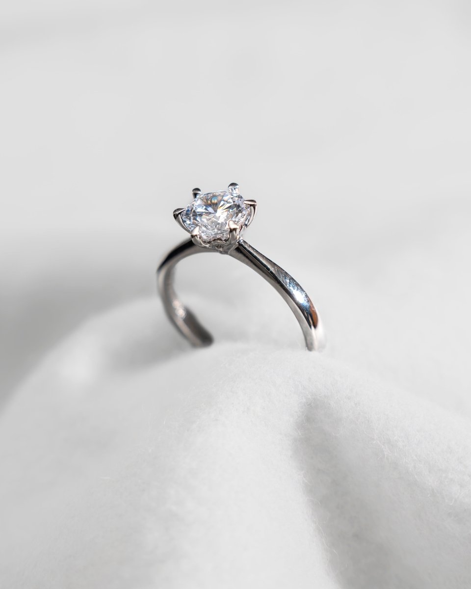 Round Platinum Lab Grown Diamond Solitaire - Lester & Brown