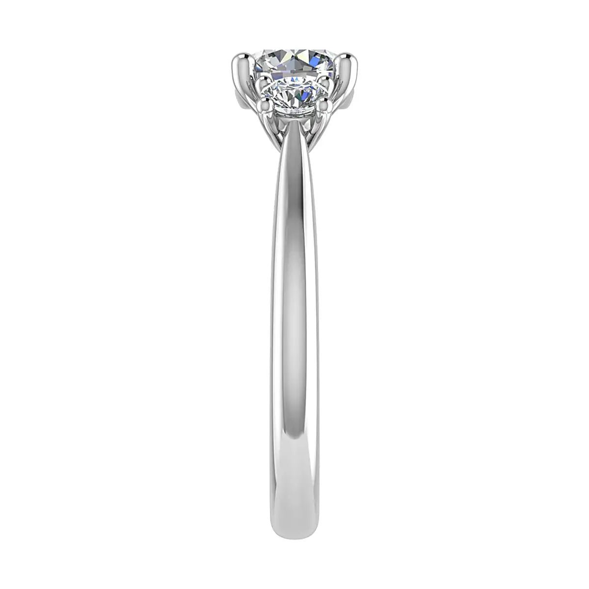 Round Platinum Lab Grown Diamond Trilogy - Lester & Brown