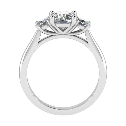 Round Platinum Lab Grown Diamond Trilogy - Lester & Brown