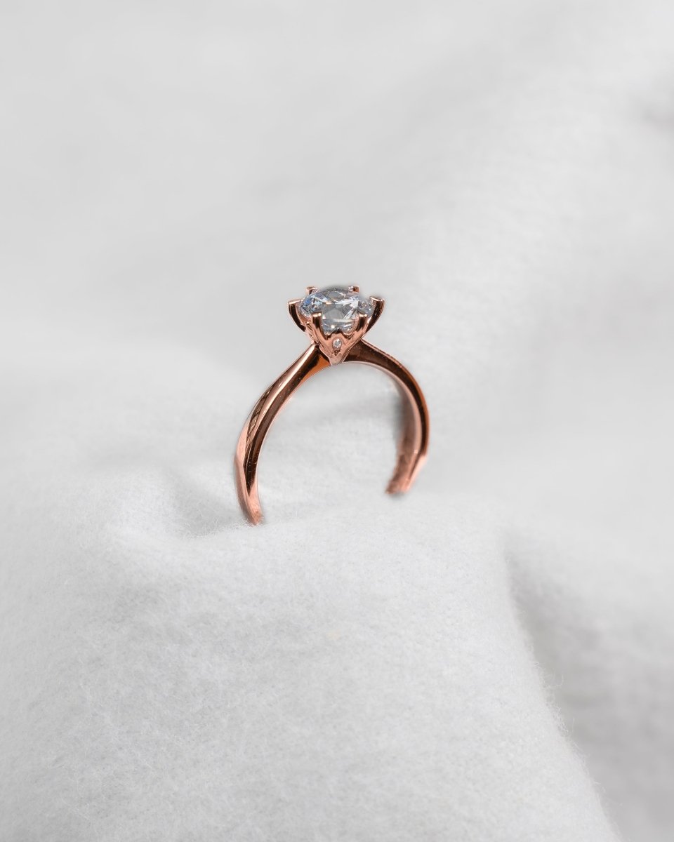 Round Rose Gold Lab Grown Diamond Solitaire - Lester & Brown