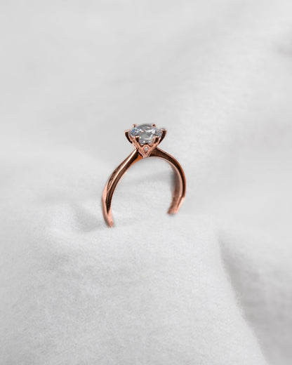 Round Rose Gold Lab Grown Diamond Solitaire - Lester & Brown