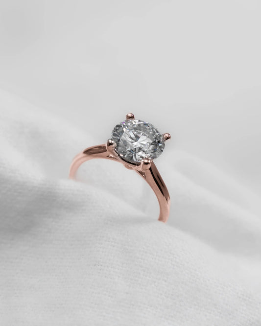 Round Rose Gold Lab Grown Diamond Solitaire - Lester & Brown
