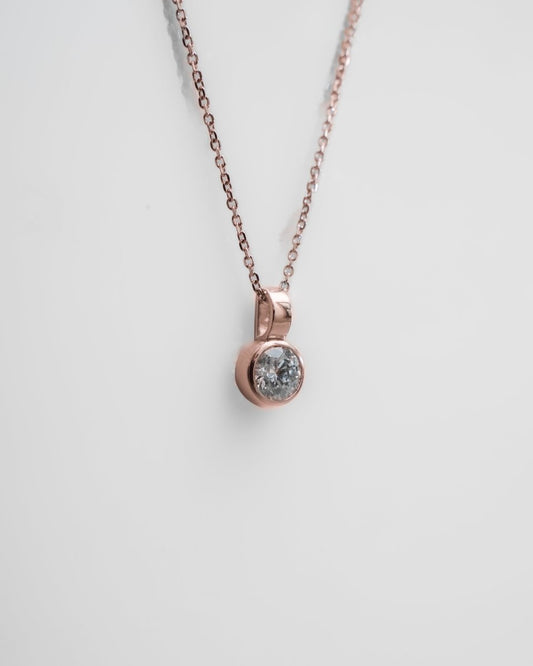 Round Rub - Over 1ct Lab - Grown Diamond Pendant | 18K Rose Gold - Lester & Brown