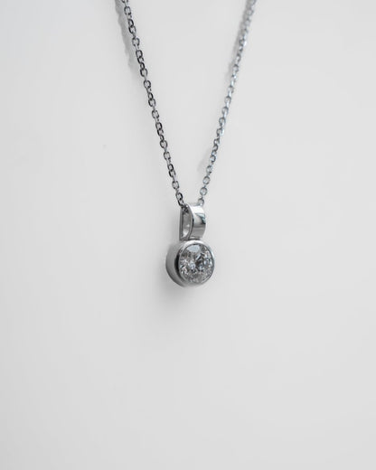 Round Rub - Over 1ct Lab - Grown Diamond Pendant | 18K White Gold - Lester & Brown