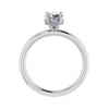 Round White Gold Lab Grown Solitaire (Hidden Halo) - Lester & Brown