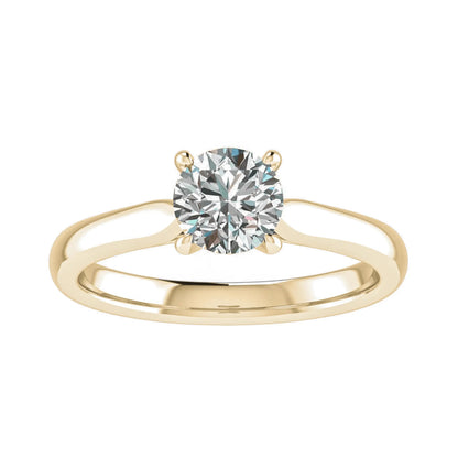 Round Yellow Gold Lab Grown Diamond Solitaire - Lester & Brown
