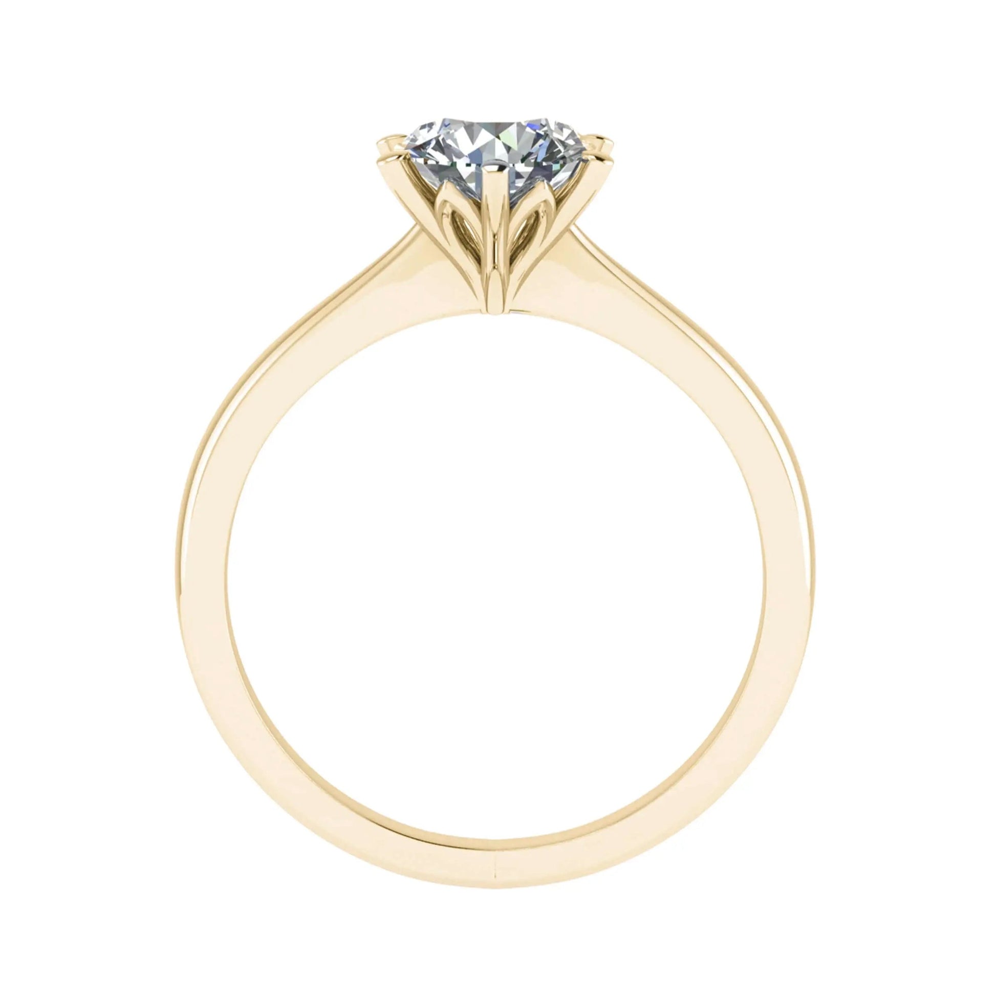 Round Yellow Gold Lab Grown Diamond Solitaire - Lester & Brown