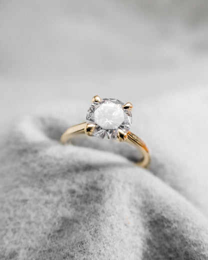 Round Yellow Gold Lab Grown Diamond Solitaire - Lester & Brown