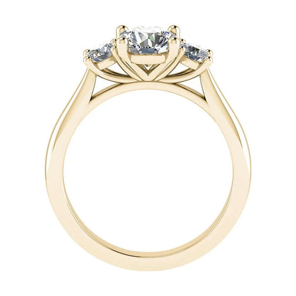 Round Yellow Gold Lab Grown Diamond Trilogy - Lester & Brown