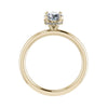 Round Yellow Gold Lab Grown Solitaire (Hidden Halo) - Lester & Brown