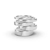8.00mm Flat Round Wedding Band | 18K White Gold Lester & Brown