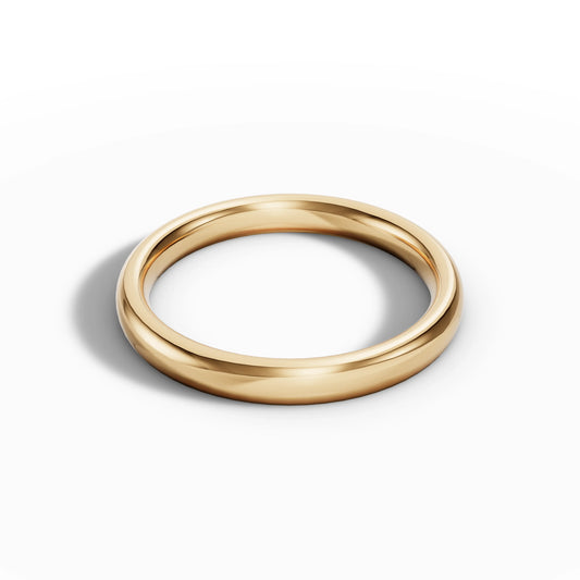 3.00mm Court Plain Wedding Band | 18K Yellow Gold Lester & Brown