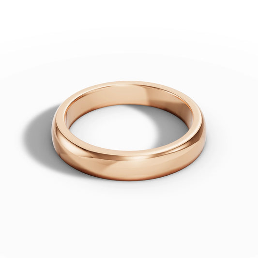 5.00mm D Shape Wedding Band | 18K Rose Gold Lester & Brown
