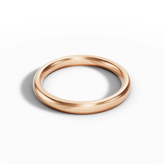 3.00mm Court Plain Wedding Band | 18K Rose Gold Lester & Brown